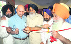 Chief Minister Parkash Singh Badal inaugurates a medical camp at Phase VII community centre in Mohali on Saturday.