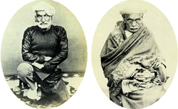Pundit Aftab Rae, Hindoo priest. Brahmin, Allyghur. Aditya Arya Archive Collection. (Right) Gunga Sahai, Brahmin, Hindoo, Meerut. Aditya Arya Archive Collection
