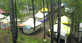 An overview of the camp site