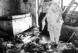 The house where the fire broke out in Ambala