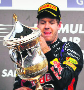 Sebastian Vettel won in Bahrain for the second year in a row.