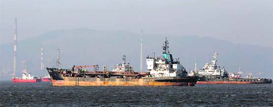 Merchant vessels anchored outside the port of Mumbai. The Maritime Agenda 2020 released by the Union Ministry of Shipping envisages to increase the fleet strength under the Indian flag, upgrade existing ports and develop new ones, strengthen cargo handling capacity and install real time security systems in sensitive sectors 