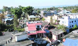 The unplanned structures raised in Palampur. Photo by writer 