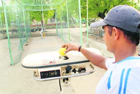 A bowling machine has been installed by the COPS Club in Bathinda