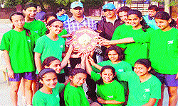 The Welham girls basketball team that won the Dehradun District Under-14 Basketball Tournament on Wednesday