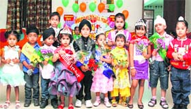 Tiny tots of Kidz Paradise School participate in a cultural programme during the freshers party held on Wednesday