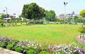 A well-maintained park in the Sarabha Nagar area in Ludhiana