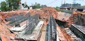 An incomplete structure of Sidhwan expressway in Ludhiana.