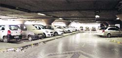 The multi-storeyed MC parking in Ludhiana. Photo: Inderjeet Verma