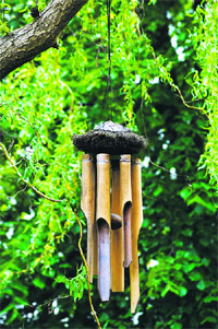 Wind chimes attract good luck. Hang them just outside your main door rather than on a tree: in the destructive cycle of the elements metal destroys wood so avoid this clash of elements