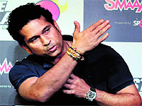 Sachin Tendulkar during an interaction with fans in Mumbai on Friday