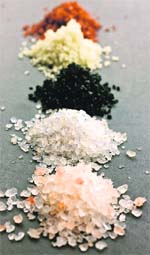 Gourmet salt comes in various colours and varieties 