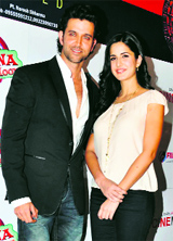 Hrithik Roshan with Katrina Kaif