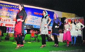 Participants of a fashion show present Himachal culture during the Kangra Festival in Kangra on Saturday.