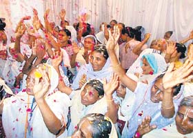 A file photo of widows in Varanasi