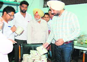Health officials during an inspection drive in Amritsar on Monday