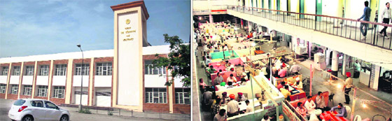 (Left) The newly constructed building, which will house the offices of sub-registrars and patwaris; and (right) the old building, which houses these offices, in Jalandhar.