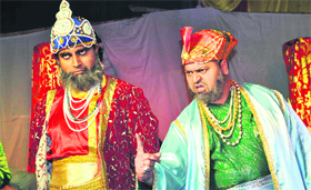 Artistes perform during a light and sound show at Khanna.