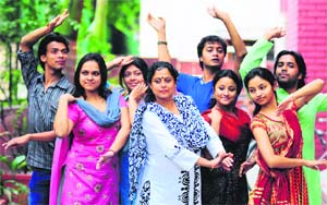 Madhumita Roy (centre ) with her team