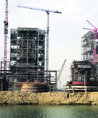 The Talwandi Sabo plant under construction.