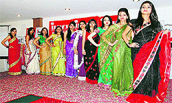 Models at Fashion Hunt-2013 organised by INIFD, Hamirpur, in Dharamsala on Tuesday