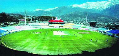 The cricket stadium in Dharamsala. The HPCA will host two IPL matches on May 16 and 18. Photo: Kamaljeet 