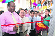 Chief Postmaster General John Samuel inaugurates the post office at the railway station in Jammu on Tuesday.