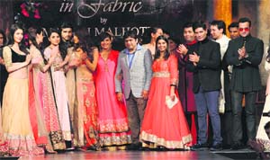 Manish Malhotra (extreeme right) at one of his shows