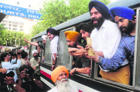 protesters detained by the police on Tuesday