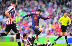 Lionel Messi would be the key if Barca are to make a comeback.  File photo