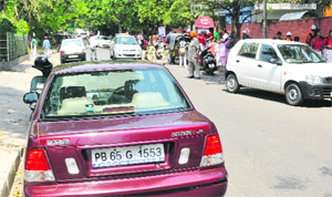  The traffic has become more orderly outside Gian Jyoti school in Phase II, Mohali. 