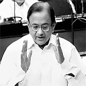 Union Finance Minister P Chidambaram in the Rajya Sabha in New Delhi on Thursday