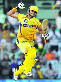 Suresh Raina became the third batsman after Chris Gayle and Shane Watson to score a century in IPL-6