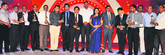 Winners of Estate Avenues Realty awards at the award ceremony in Chandigarh