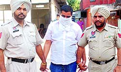 The accused, Harvinder, being produced in a local court in Mohali on Saturday