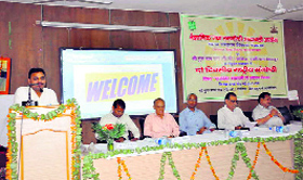 Speakers at a seminar held at SGRR College in Dehradun on Saturday.