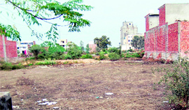 The plot earmarked for setting up of a fire station at Focal Point in Amritsar.