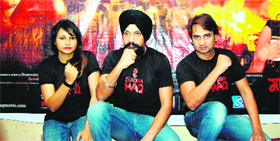 The star cast of Sadda Haq during a press conference in Amritsar on Sunday.