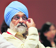Deputy Chairman of Planning Commission Dr Montek Singh Ahluwalia at the 46th annual meeting of the Board of Governors of ADB in Noida on Sunday.