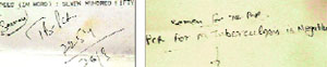 A receipt of samples was given on March 26; and (right) test report was provided after 34 days on April 30. 