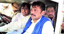 BJP state president Kamal Sharma is taken into preventive custody