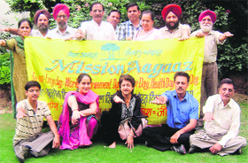 Members of Mission Aagaaz in Amritsar on Monday.