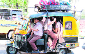 an auto-rickshaw in Amritsar