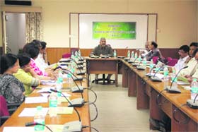 A workshop under way at Forest Research Institute in Dehradun on Monday