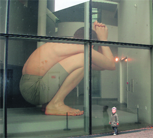 Crouching : The giant of Indian culture  receives only juvenile attention Photo by the writer