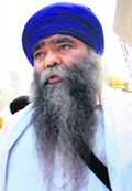Baba Harnam Singh Khalsa in Amritsar on Monday.