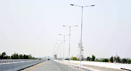The newly constructed bridge across river Tawi.