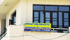 A paying guest accommodation in Jalandhar.