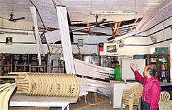A college in Bhaderwah that was badly damaged due to the recent earthquake