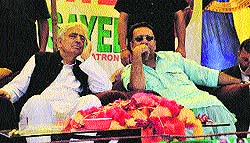 PDP patron Mufti Mohammad Sayeed at a public rally at Kalakote in Rajouri on Wednesday